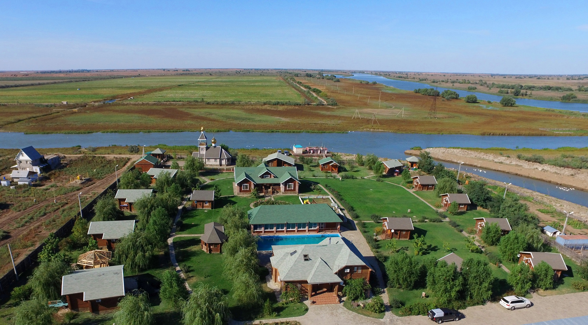 Астраханская область со спутника