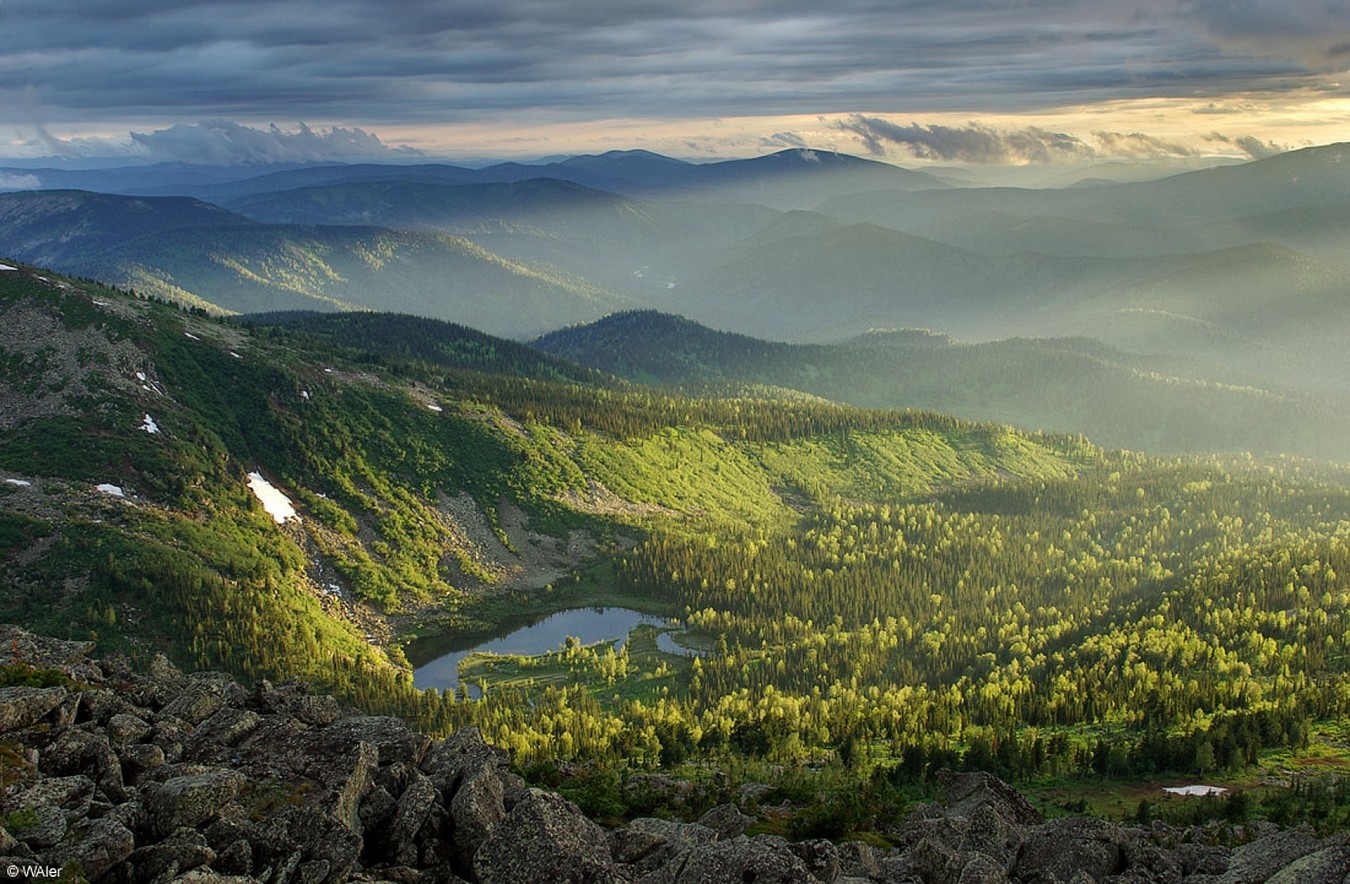 Карта Кемеровской области с высоты птичьего полета