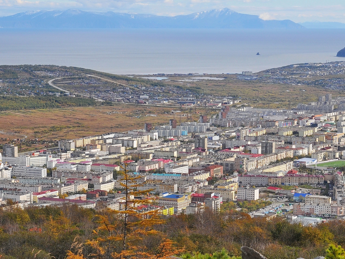 Карта Магаданской области со спутника